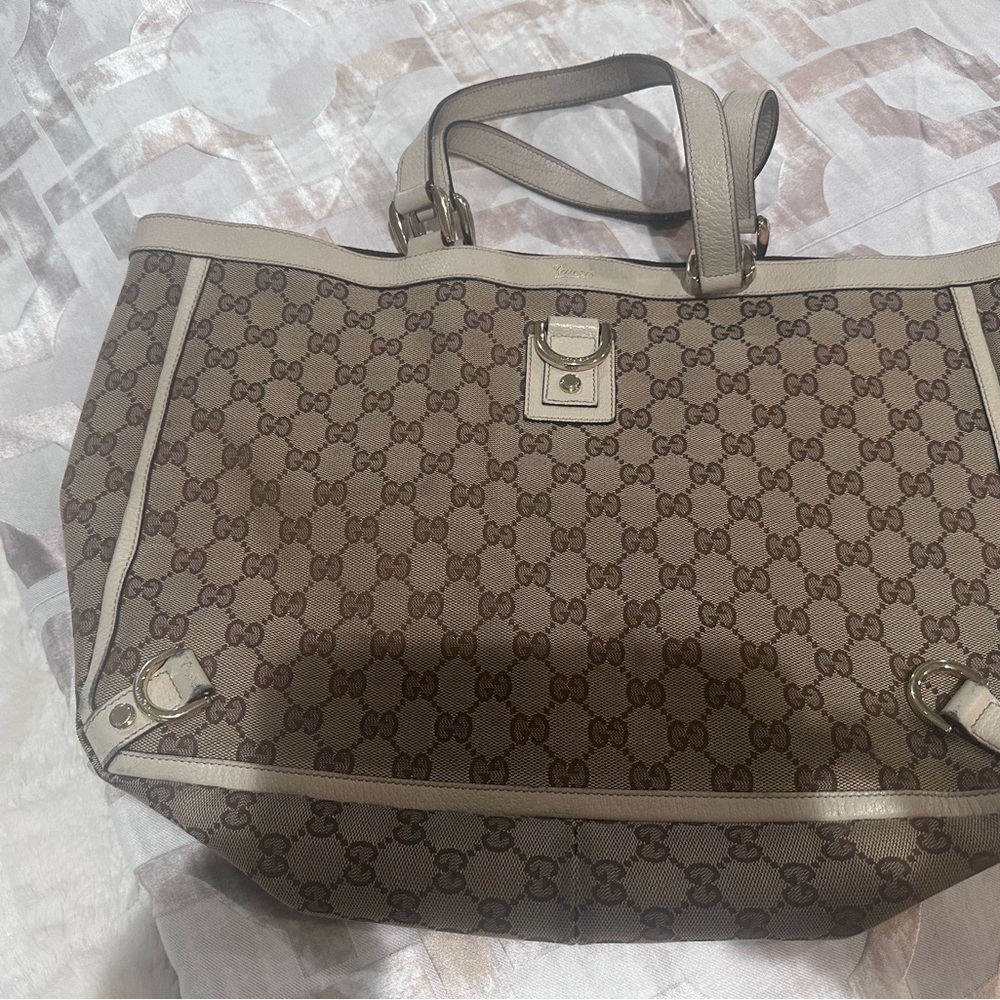Gucci Brown and Cream Tote Bag